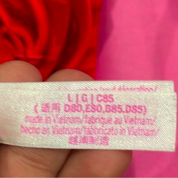 PINK Red and Pink Bralette VS Size Large - Picture 7 of 7